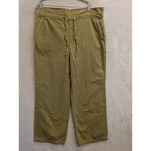 Universal Thread Women Olive Green Cargo Utility Pants Size 14R Drawstring Waist
